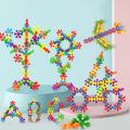60/100/200Pcs Block Toys 3D Design Three-dimensional Rotating Fun Stable Color Recognition Multicolor Plum Blossom Building Blocks Birthday Gift. 