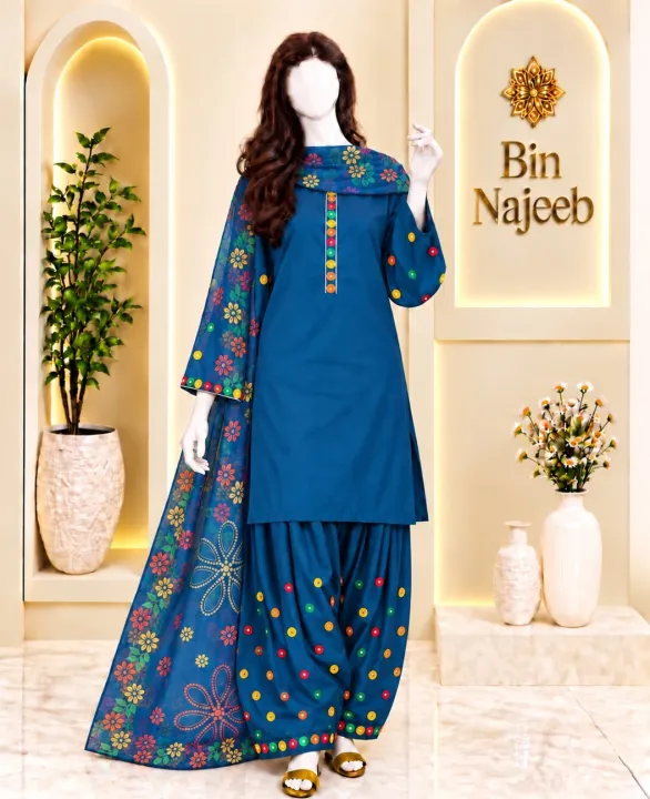 Bin%20Najeeb%20Women%E2%80%99s%203%20Piece%20Embroidered%20Suit%20%E2%80%93%20Printed%20Kurta,%20Palazzo%20&%20Dupatta%20-%20Image%203