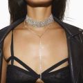 Hot Selling Rhinestone Choker Crystal Gem Chokers Collar Chocker Y necklace jewelry Accessories. 