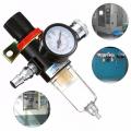 1/4 Air Compressor Filter Water Separator Trap Tools Kit With Regulator AFR-2000. 