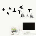 Fashion Silhouette of Flying Bird Let It Be Wall Art Sticker Home Decal Decor. 