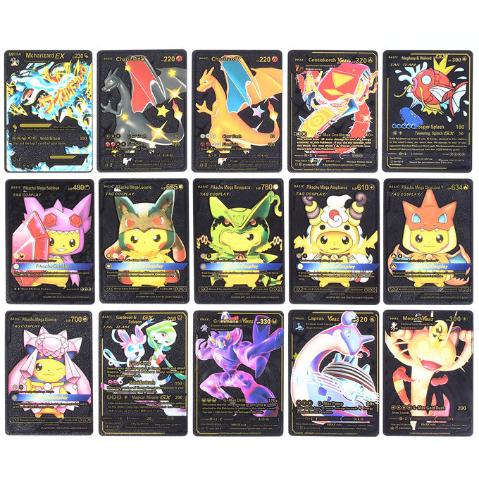 55%20Pcs%20Pokemon%20Black%20Gold%20Foil%20Cards%20Anime%20Cartoon%20Pokemon%20English%20Version%20Tcg%20Card%20For%20Fans%20Collection%20-%20Image%207
