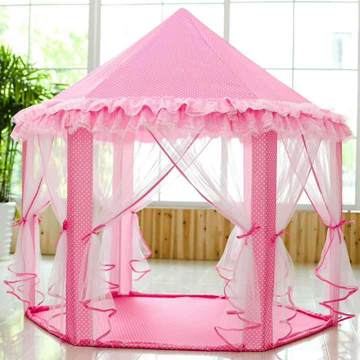 Children%E2%80%99s%20Indoor%20And%20Outdoor%20Hexagon%20Fairy%20Princess%20Castle%20Play%20Tent%20House%20-%20Image%202