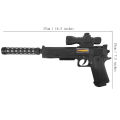 Electric Music Toygun Series – Mute Handgun With Light & Music – Shake Like Musical Gun Toy M9 Gun Toy with Light Music Vibration Laser & Torch Light - Realistic Spy Detective Gun Toy with Silencer - Music Laser Gun Space Gun Toy for Boys Kids. 