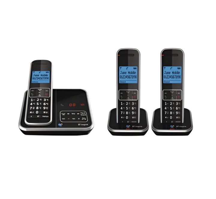 BT inspire 1500 Trio (03 sets) intercom plus PTCL Wireless Landline Phone with Answering Machine,, Caller ID, Phone Book, Speakerphone and Free 06 New Rechargeable Cells