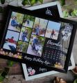 A4 size black theme / Happy birthday photo frame With Birthday Calendar and Ultra HD Pictures Customized Picture Frame. 