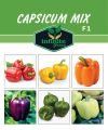 F1 Hybrid Capsicum mix , Sweet Pepper ,  Bell Pepper 18 seeds in one Pack Red , Yellow , Green , Purple , Orange , Cream, Colors Shimla Mirch 18 Seeds. 