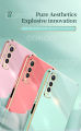 For Vivo Y12S Back Cover Shiny Plating Square Bumper Soft Silicone Shockproof Protective Case. 
