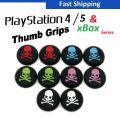 2pc Skull Thumb Grips Silicone Case Cover Thumbstick Caps Controller Analog For Playstation 4 Xbox One 360 PS4 PS3. 