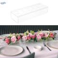 Acrylic Flower Vase Clear Vase Rectangular Low Flowers Container Modern Vase for Table Vase for Dining Table Office Decoration , 12 Holes. 