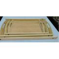 Premium Quality Set of 3 Bamboo Wooden Multipurpose Tray for Serving Food, Breakfast, Refreshment etc. (Set of 3 Different Sized Trays). 