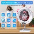 Stand & Wall Mounted CD Player, Bluetooth, FM Radio, USB, AUX, HiFi Stereo Speakers, Portable Music Player with Remote, Timer, Pull Switch, Ideal for Bedroom, Kitchen, Home Audio, With dust cover. 