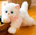 Cat Stuffed Animal Soft Cat Plush Toy Persian Cat Stuff Toy White Color 25 cm. 