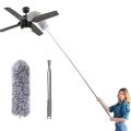 Microfiber Feather Fan Cleaner Duster|Bendable extendable Ceiling Fan Brush with 30-100inches Extension Pole|Washable Duster to Remove dust in Ceiling Fan Window Blinds Furniture. 