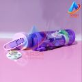 600ml Bright Creative Girls Favourite Cute Cartoon Character Water Bottle with Straw BPA Free Clear Plastic for Girls. 