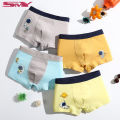 SMY Pack of 4 - New Arrive Cotton Boys Boxers Cute Cartoon Pattern Kids Panties Comfortable Children's Underwear 3-15 Yrs. 