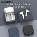 For Xiaomi True Wireless Earphones 2 Basic Case Wireless Bluetooth Headset Charging Box Protector Cover Liquid Soft Silicone Back cover for Mi Wireless Earphones2 Basic. 