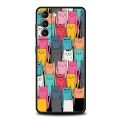 Cute Cat Cartoon Case For Samsung Galaxy S22 Ultra S21 S20 FE 5G S10 S9 S24 Plus S10E S23 Phone Cover Black Silicone. 