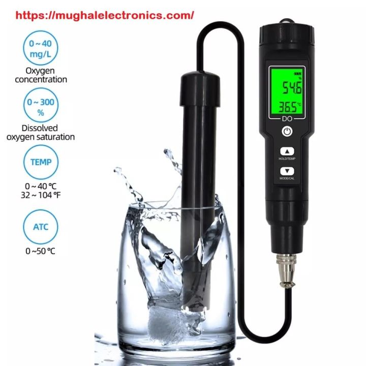Digital Dissolved Oxygen DO Meter D09100 Professional Dissolved Oxygen Analyzer Fish Aquarium   Concentration Tester 0.0-40.0 mg/L