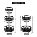 360° Rotatable Metal Storage Organizer by Matrix | Organizer for Kitchen Essentials | Rotating Storage Rack for Vanity & Dressing Tables | Smart Storage & Organizing Rotatable Rack. 