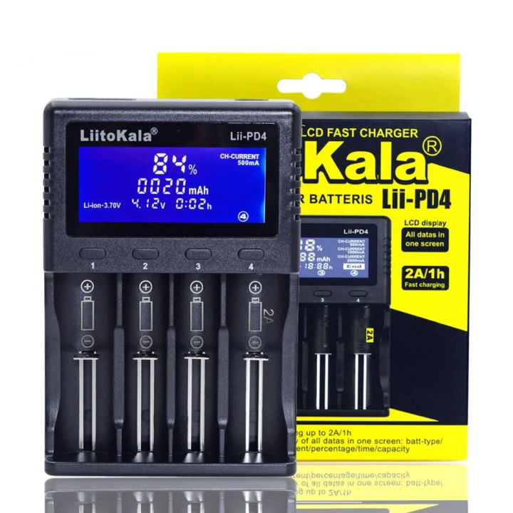 Liitokala Lii-PD4 PL4 PD2 18650 3.7V Li-ion charger 1.2V NiMH battery  C size 21700 18350 18500 AAA LiFePO43.2V 3.85V 26650
