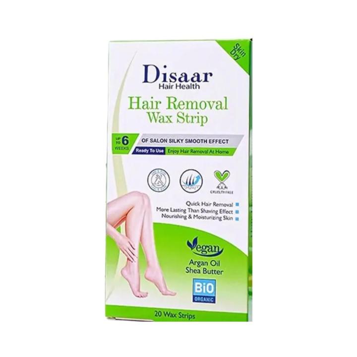 Disaar hair removal wax strips pack of 20 strips