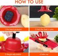 Vegetable Chopper Mandoline Slicer,6 in 1 Mandoline Slicer Cutter and Grater with Hand Protector, Interchangeable Blades - for Cutting Onions, Potatoes, Carrots and Other Fruits. 