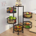 Food Storage 5 Layer Basket, Round Shape Rack. 