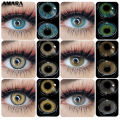 1 Pair of Soft Contact Color Lenses Multi Color Eye Makeup with FREE Lenses Solution, Container and Bag. 