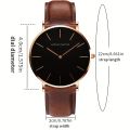 Hannah Martin Men's Watch, Ultra-thin 6.9mm Simple Dial Japanese Movement Fashion Business Quartz Watch, Ideal choice for Gifts. 