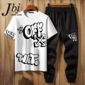 Off White Printed Sylish Graphics Printed Track Suit Half Sleeves O Neck  Tshirt and trouser  Tracksuit For Men highly recommended tracksuit for Boys & Girls. 