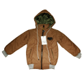 Kids / Boys Fancy Puffer Hoodie / Jacket for Winter Full Sleeve Light Brown. 