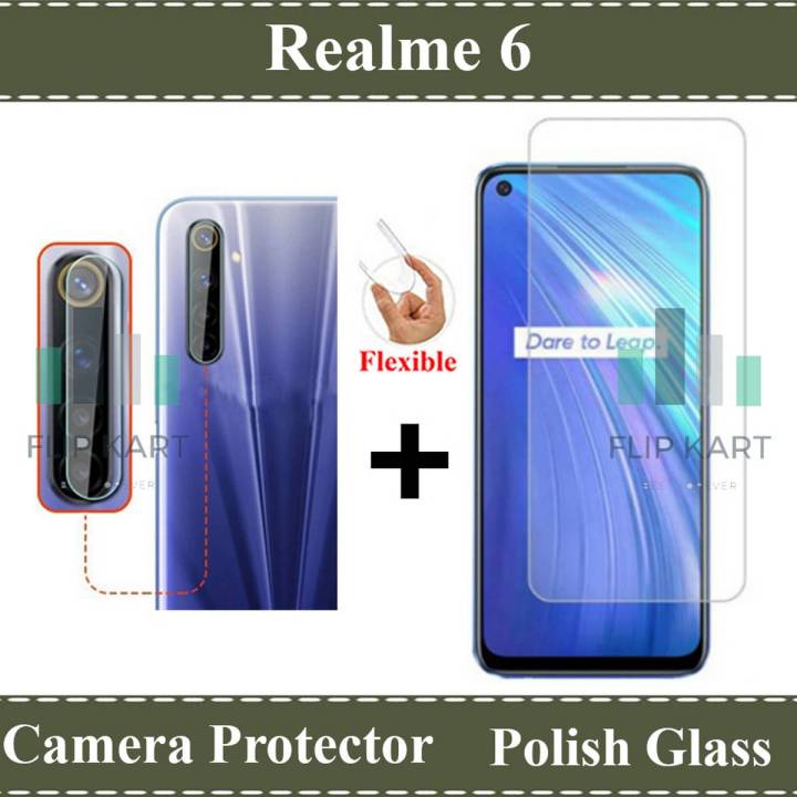 Realme 6 Glass Protector Tempered Glass Screen Protection Polish Glass + Back Camera 9H Gorilla Flexible Protector For Realme 6