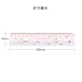 With wavy line ruler cartoon transparent plastic drawing measuring ruler primary school students with Korean cute cartoon children's examination special multi-functional stationery simple he acrylic material multi-functional. 