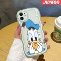 JIUMOO For iPhone 6 6 Plus 6s 6s Plus Case Comic Lovely Donald Duck Colorful Pattern Wave Border Soft Clear Shockproof Phone Cases Transparent Casing Silica Gel Protective Cover. 