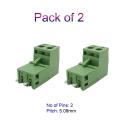 Pack of 2: 300V 10A 5.08mm Pluggable Terminal Block 2, 3 and 4 Pin Male and Female To Plug-In Connector. 