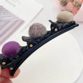 【ETOP】Fashion Braided Hair Clip for Women Separate Hair Clip Bangs Clip Art Retro Snap Clip Acrylic Duckbill Clip PTQ. 