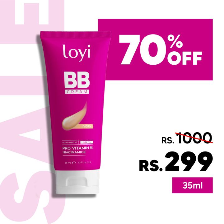 Loyi BB Cream SPF 15 with Niacinamide 35ml | Brightening, Skin Tone Even, Lightweight Coverage | Daily Sun Protection & Glow