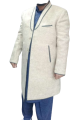 Classic Men's Woolen Long Coat: Elegant Overcoat for Stylish Warmth. 