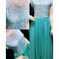 New Fashion Arena Sea Green Prom Maxi Dress. 