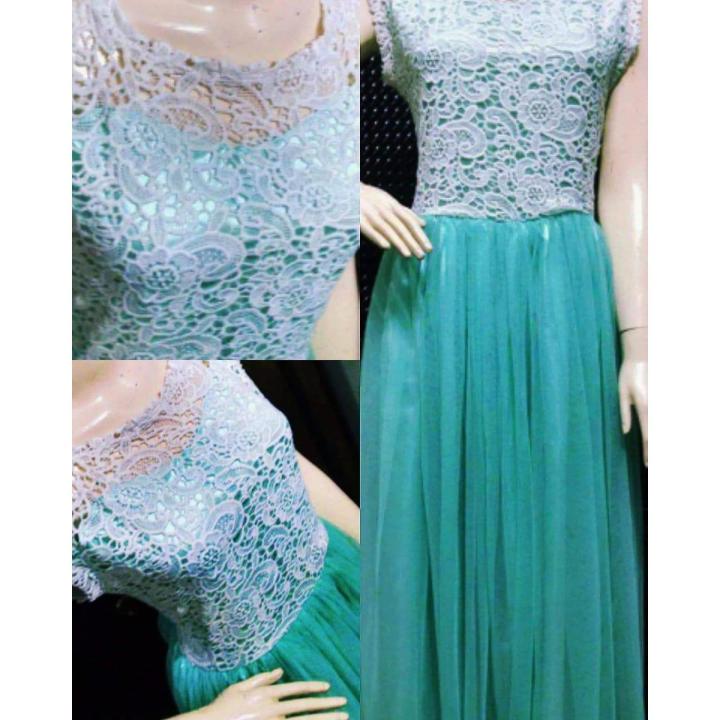 New Fashion Arena Sea Green Prom Maxi Dress