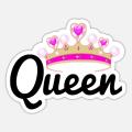Queen stickers pack of 1 3 X 2 inch. 