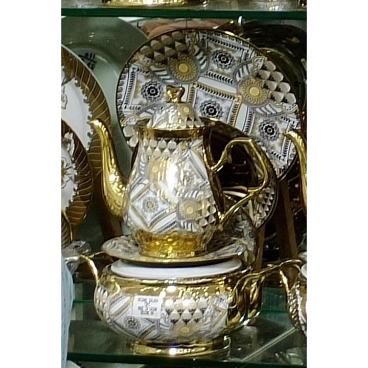 Cheeni Full Gold Dinner Set - 75 Pieces
