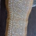 2.25 yard | FANCY EMBROIDERED WIDE PATCH LACE FOR WOMEN CLOTHES | tilla work. 