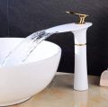 Faucet Tap Waterfall Faucet Basin Faucet Brass Saucer Bathroom Basin Faucet Deck Installation Cold Water Tap. 