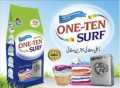 Pack of 8 One Ten Detergent Washing Powder - 1kg - Quick Wash Formula. 