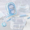 7pcs/set New Mini Efficiency Tool Set Highlighter Hole Punch Stapler Set Portable Blind Box Organizer Bag Student Stationery. 