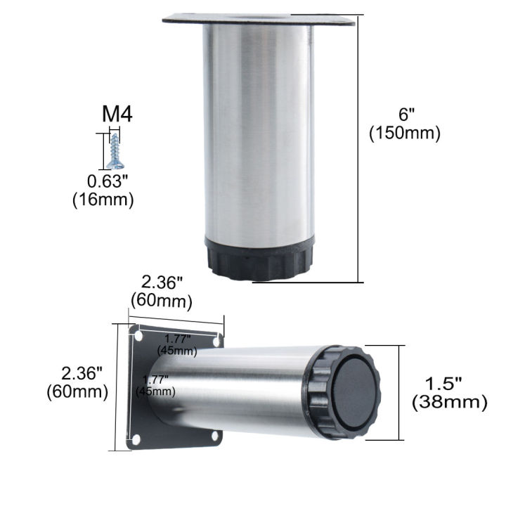 Furniture%20Legs%20Stainless%20Steel%20Pack%20of%204%20PCS%20-%20Image%204
