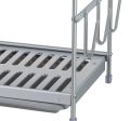 Techmanistan 3 Tier Aluminum Dish Drying Rack, Dish Cup Drying Rack Drainer Tray Cutlery Holder. 