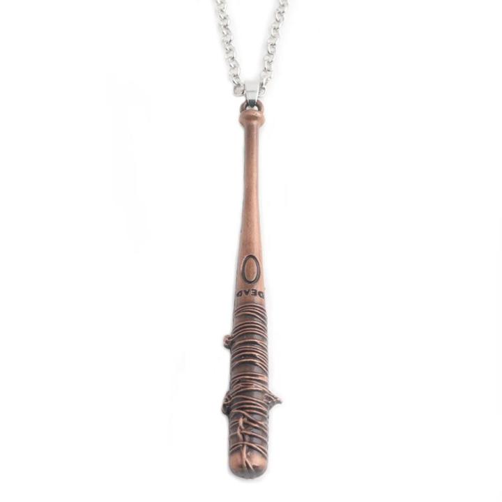 The Walking Dead Keychain Negan LUCILLE Iron Wire Baseball Bat Key Chain Model Pendant for Men Jewelry
